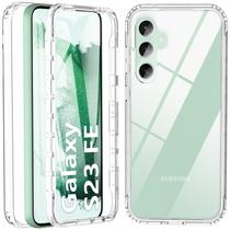 Capa Hensinple para Samsung S23 FE, amortecedor de silicone transparente de 6,4"