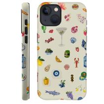 Capa híbrida à prova de choque para iPhone 14 Plus com design de limão