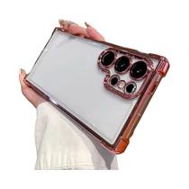 Capa Híbrida De Acrílico Transparente Luxuosa E À Prova De Choque Para Samsung Galaxy S25 S24 S23 FE