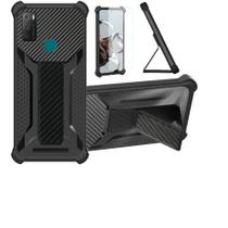 Capa Híbrida Magnética Preta para Celular TCL 20e bojioderf Capa Híbrida Magnética Preta para Celular TCL 20e bojioderf