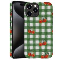 Capa híbrida verde Tomato Gingham para iPhone 15 Pro Capa híbrida verde Tomato Gingham para iPhone 15 Pro