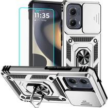 Capa HNHYGETE Moto Edge 2024 com suporte em anel e protetor de tela Capa HNHYGETE Moto Edge 2024 com suporte em anel e protetor de tela