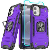 Capa HNHYGETE para iPhone 12 com protetor de tela, suporte Capa HNHYGETE para iPhone 12 com protetor de tela, suporte