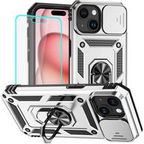 Capa HNHYGETE para iPhone 15 com protetor de tela HD, à prova de choque