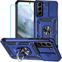 Capa HNHYGETE para Samsung Galaxy S21 azul militar à prova de quedas Capa HNHYGETE para Samsung Galaxy S21 azul militar à prova de quedas