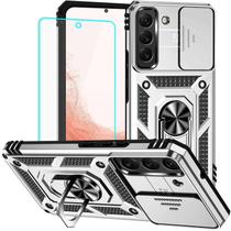 Capa HNHYGETE para Samsung Galaxy S22 Plus prateada de grau militar