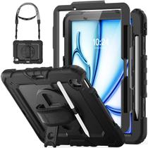 Capa HXCASEAC para iPad Air de 11 polegadas (2025 M3/2024 M2) - preta