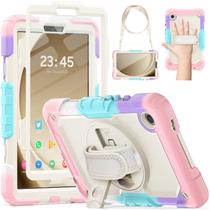 Capa HXCASEAC para Samsung Galaxy Tab A9 8,7" à prova de choque rosa