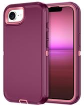 Capa I-HONVA para iPhone 16e à prova de choque, à prova de poeira/queda, roxa