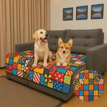 Capa Impermeável À Prova DÁgua para Sofá em Jacquard Romero Britto