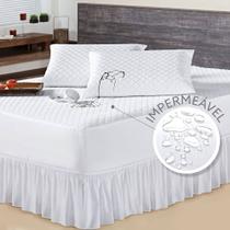 Capa Impermeável Casal Protetor de Colchão Com Elástico Lavável Capa Impermeável Casal Protetor de Colchão Com Elástico Lavável