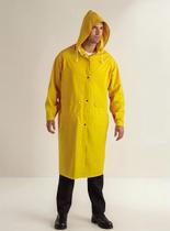 Capa Impermeavel Chuva Certificado Amarela Resistente Pvc Ca