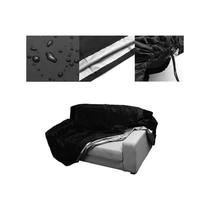 Capa Impermeável Compatível Sofá 200x90x80 Preto Lisa Capa Impermeável Compatível Sofá 200x90x80 Preto Lisa