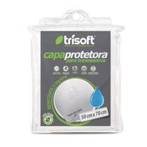 Capa Impermeável de Travesseiro Com Ziper 100% Poliéster Fronha Protetora Anti Acaro Grande Branco - Trisoft Capa Impermeável de Travesseiro Com Ziper 100% Poliéster Fronha Protetora Anti Acaro Grande Branco - Trisoft