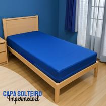 Capa Impermeável Hospitalar para Colchão Solteiro em Napa Bagum - Azul