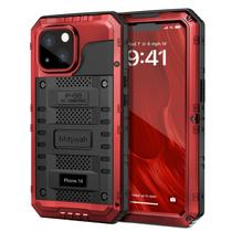 Capa impermeável Mitywah para iPhone 14 vermelha de 6,1 polegadas Capa impermeável Mitywah para iPhone 14 vermelha de 6,1 polegadas