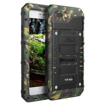 Capa impermeável Mitywah para iPhone SE 2020 Camouflage