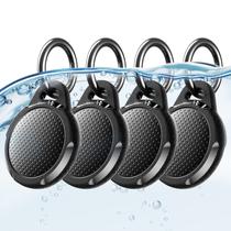 Capa impermeável para Apple AirTag, pacote com 4, com chaveiro preto Capa impermeável para Apple AirTag, pacote com 4, com chaveiro preto