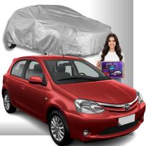 Capa Impermeável Para Cobrir Carro Toyota Etios Hatch com Forro Central