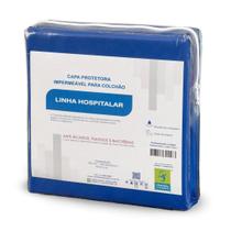 Capa Impermeável Para Colchão de Solteiro Napa Hospitalar Fechamento com Zíper 88cm X 1,88m X 20cm Central do Alérgico