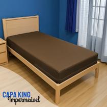 Capa Impermeável para Colchão MARROM - Casal KING