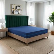 Capa Impermeável Para Colchão Queen Tipo Hospitalar Com Ziper - Azul