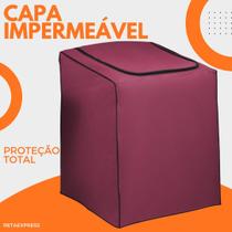 Capa impermeavel para Máquina De Lavar roupas todas as marcas Brastemp Eletrolux e outros 13kg 14kg 15kg cor vinho vermelho