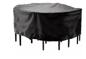 Capa Impermeável Para Mesa Redonda 250x80cm Bagun Cinza Lisa Capa Impermeável Para Mesa Redonda 250x80cm Bagun Cinza Lisa