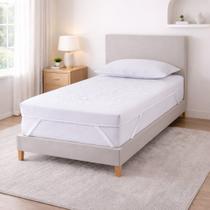 Capa Impermeável para Pillow Top Solteiro 10cm 88x188cm Home&Cia Branco Capa Impermeável para Pillow Top Solteiro 10cm 88x188cm Home&Cia Branco