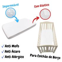 Capa Impermeável Protetor Para Colchão De Berço Branco