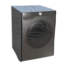 Capa Impermeavel Protetora Maquina Lava e Seca Samsung 11 Kg Ziper Com Frente Transparente Grafite