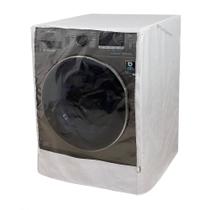 Capa Impermeavel Protetora Maquina Lava e Seca Samsung 11 kg Zíper Transparente Branca