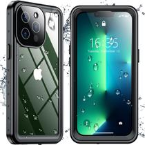 Capa Impermeável SPIDERCASE para iPhone 13 Pro - Preta/Transparente