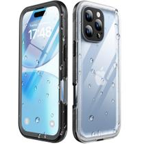 Capa Impermeável SPORTLINK para iPhone 16 Pro - Preta/Transparente
