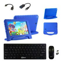 Capa infantil Azul p/ Tablet M7s Plus M7 3G M7 4G + Teclado e Mouse Kit Estudo Capa infantil Azul p/ Tablet M7s Plus M7 3G M7 4G + Teclado e Mouse Kit Estudo
