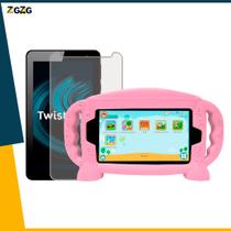 Capa Infantil com Alça Silicone Baby para Positivo Twist Tab T770k + Película de Vidro 9H 7'' Polega Capa Infantil com Alça Silicone Baby para Positivo Twist Tab T770k + Película de Vidro 9H 7'' Polega