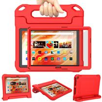 Capa Infantil DJ&RPPQ à Prova de Choque com Alça e Suporte Vermelha Capa Infantil DJ&RPPQ à Prova de Choque com Alça e Suporte Vermelha