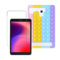 Capa infantil emborrachada Colorida + película p/ Tablet 8 polegadas M8 PTB8RRG
