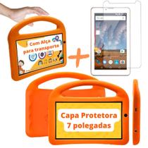 Capa infantil emborrachada + Película p/ Tablet DL Twist How 7 polegadas Capa infantil emborrachada + Película p/ Tablet DL Twist How 7 polegadas