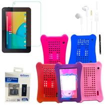 Capa infantil kit Película + Cartão 32GB Fone + Caneta p/ Tablet Mirage 2018