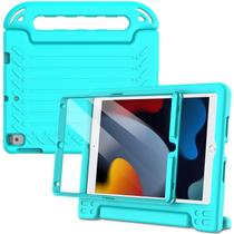 Capa infantil LTROP para iPad 9/8/7 Gen 10,2" turquesa