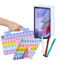 Capa infantil p/ Tablet Samsung A7 Lite + Película de Vidro + Caneta Touch
