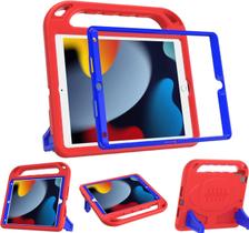 Capa Infantil para iPad BMOUO 10,2" Antichoque com Suporte Azul e Vermelho Capa Infantil para iPad BMOUO 10,2" Antichoque com Suporte Azul e Vermelho