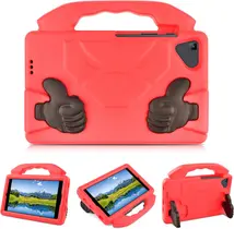 Capa infantil para Samsung Galaxy Tab A 8.0 2019 sem caneta S (SM-T290/T295) com alça e suporte, capa protetora leve dobrável EVA à prova de choque para Galaxy Tab A 8,0 polegadas, vermelha