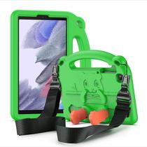 Capa infantil para Samsung Galaxy Tab A7 Lite (SM-T220/SM-T225), capa leve de proteção total à prova de choque com alça, suporte e alça de ombro, verde - HUOGUO