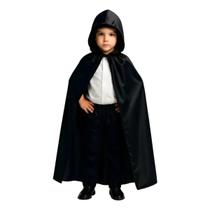 Capa Infantil Preta com Capuz Conforto e Estilo Capa Infantil Preta com Capuz Conforto e Estilo