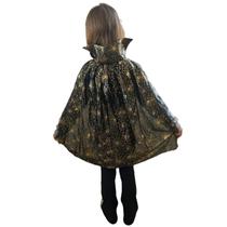 Capa Infantil Preta Fantasia Bruxinha Halloween f Capa Infantil Preta Fantasia Bruxinha Halloween f