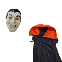Capa infantil vampiro drácula 80cm Halloween fantasia e mascara - ydh