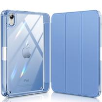 Capa INFILAND para iPad Mini 7/6 8,3" em couro PU transparente azul Capa INFILAND para iPad Mini 7/6 8,3" em couro PU transparente azul