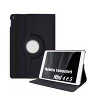 Capa Ipad Mini 5 material sintético giratório preto